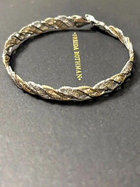 Freida Rothman factory Braided Two-Tone Sterling Silver Bracelet